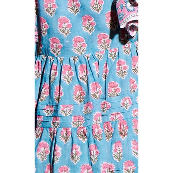 SAYLOR Anthropologie Malin Mini Dress Dahlia Floral Block Print Cotton S 282096 - Picture 2 of 11